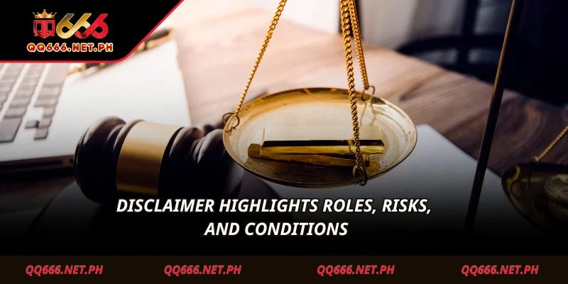 Disclaimer highlights roles, risks, and conditions