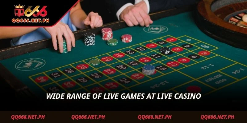 Wide range of live games at Live Casino